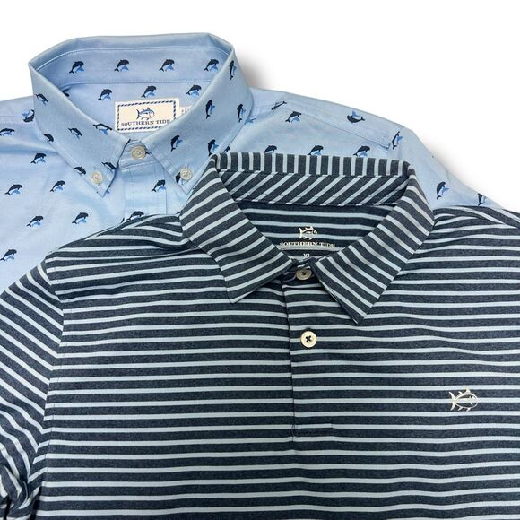 Lot Of 2 Southern Tide Boys XL Shirt Polo - Picture 1 of 13
